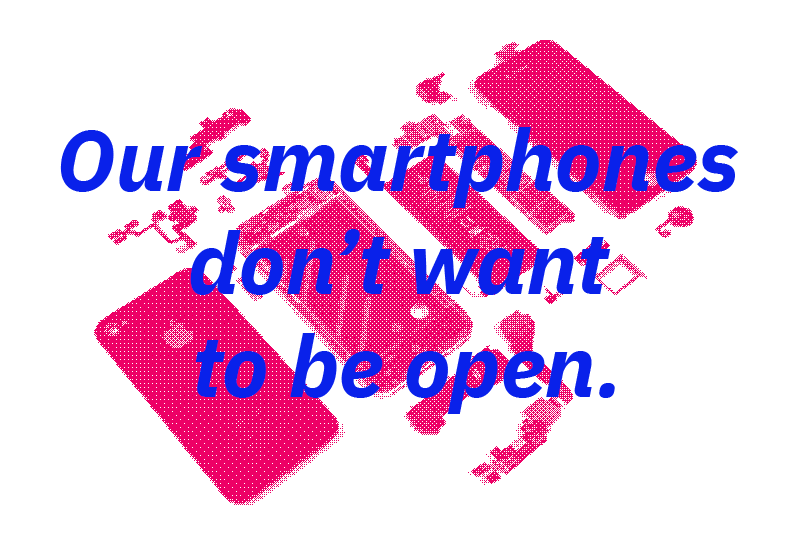  Opened smartphone