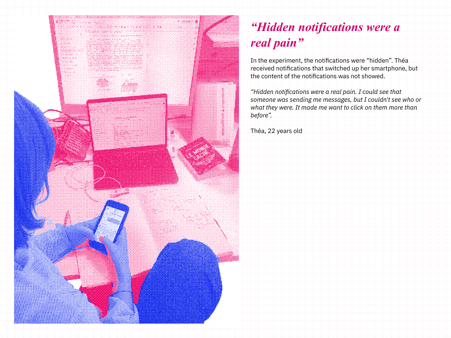  Interview synthesis about the issues of hidden notifications